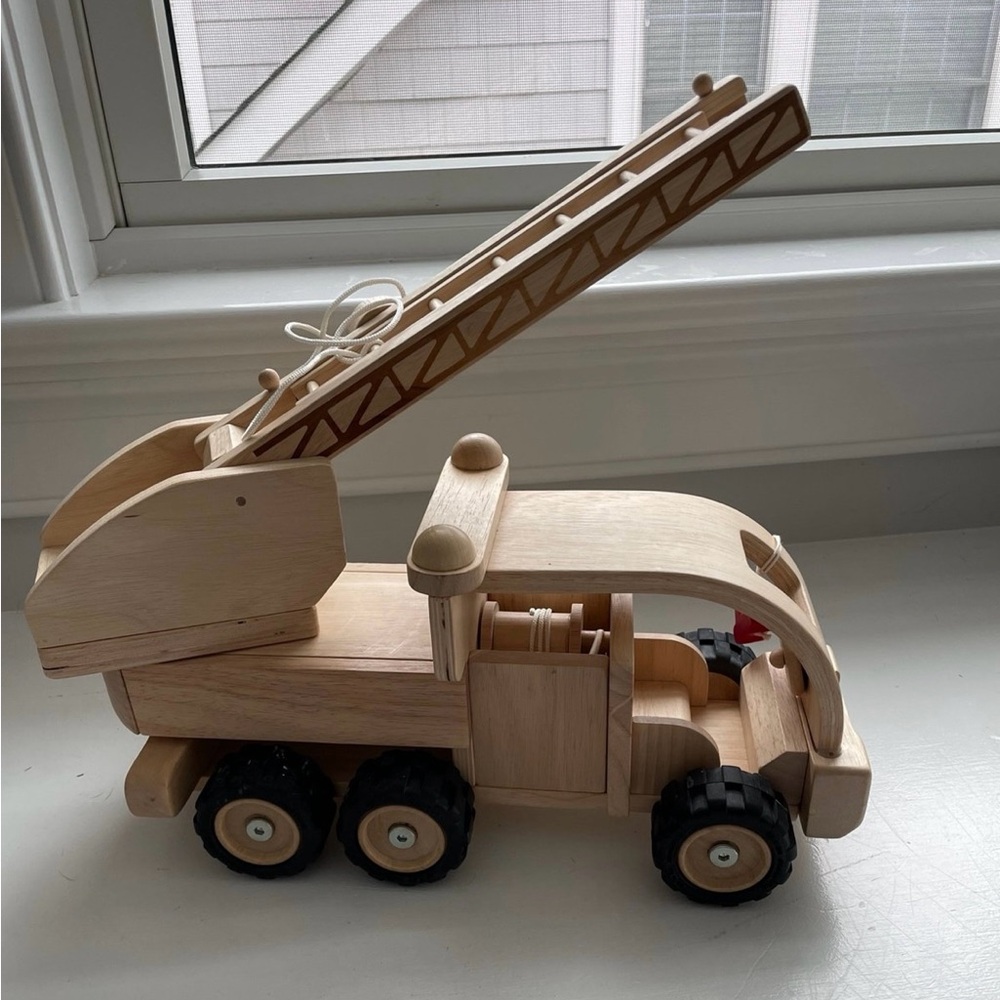 Large Wooden Fire Truck by PlanToys